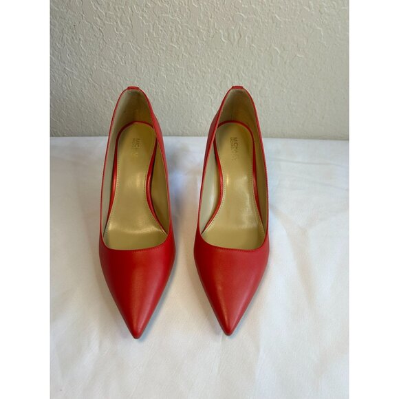 Michael Michael Kors Alina Flex Leather Pump Red Size 8.5 M Party Formal - Picture 2 of 13